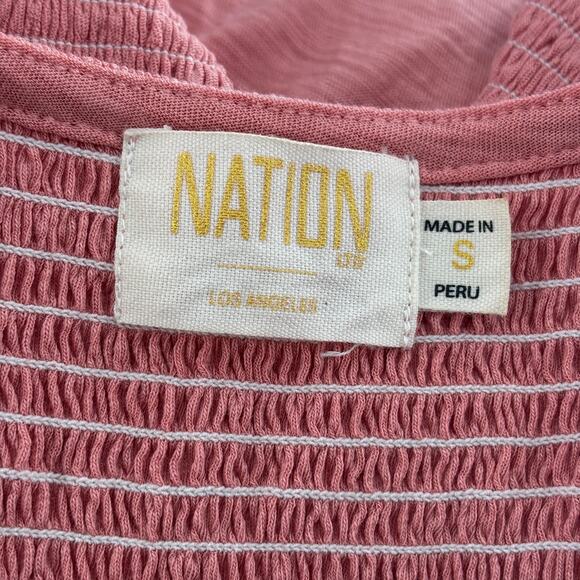 Nation LTD. Pink Bunny Smocked Long Sleeve Tee - Picture 7 of 9